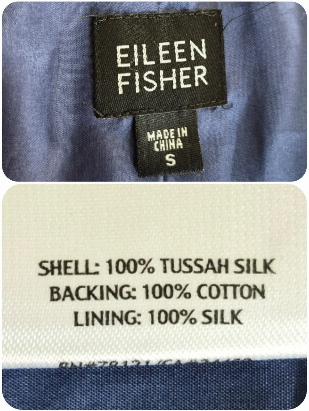 Eileen Fisher Quilted Crinkled Silk, Midi Trench Evening Coat in Blue